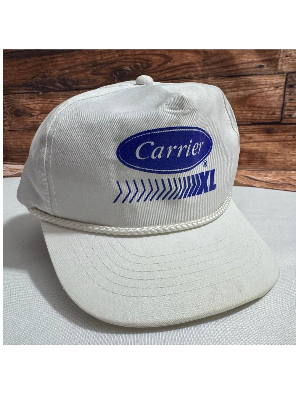 Vintage Carrier White Band Hat Baseball Cap Adjustable leather strap